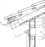 Zeichnung: Dachranddetail Doppelhaus in Holzbauweise